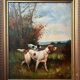 HST painting Marcel Falcinelli (1900-1980) "Dog on the lookout" + frame