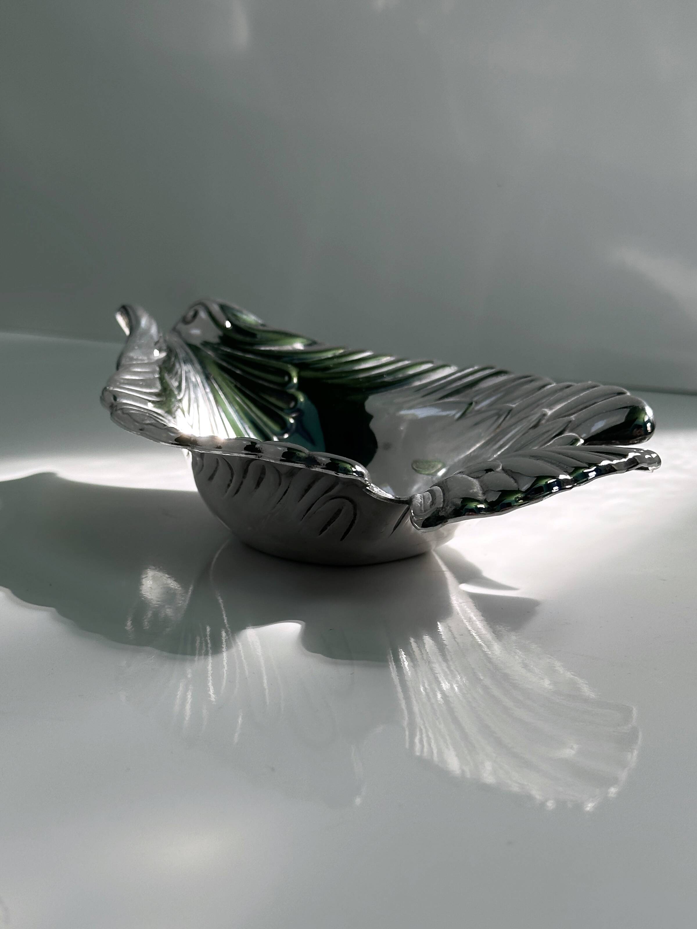 1970s Italian silver plated dove bowl