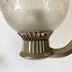 Pair of metal and glass wall lights