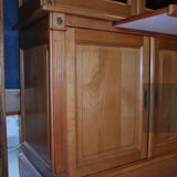 Two-body blond walnut library