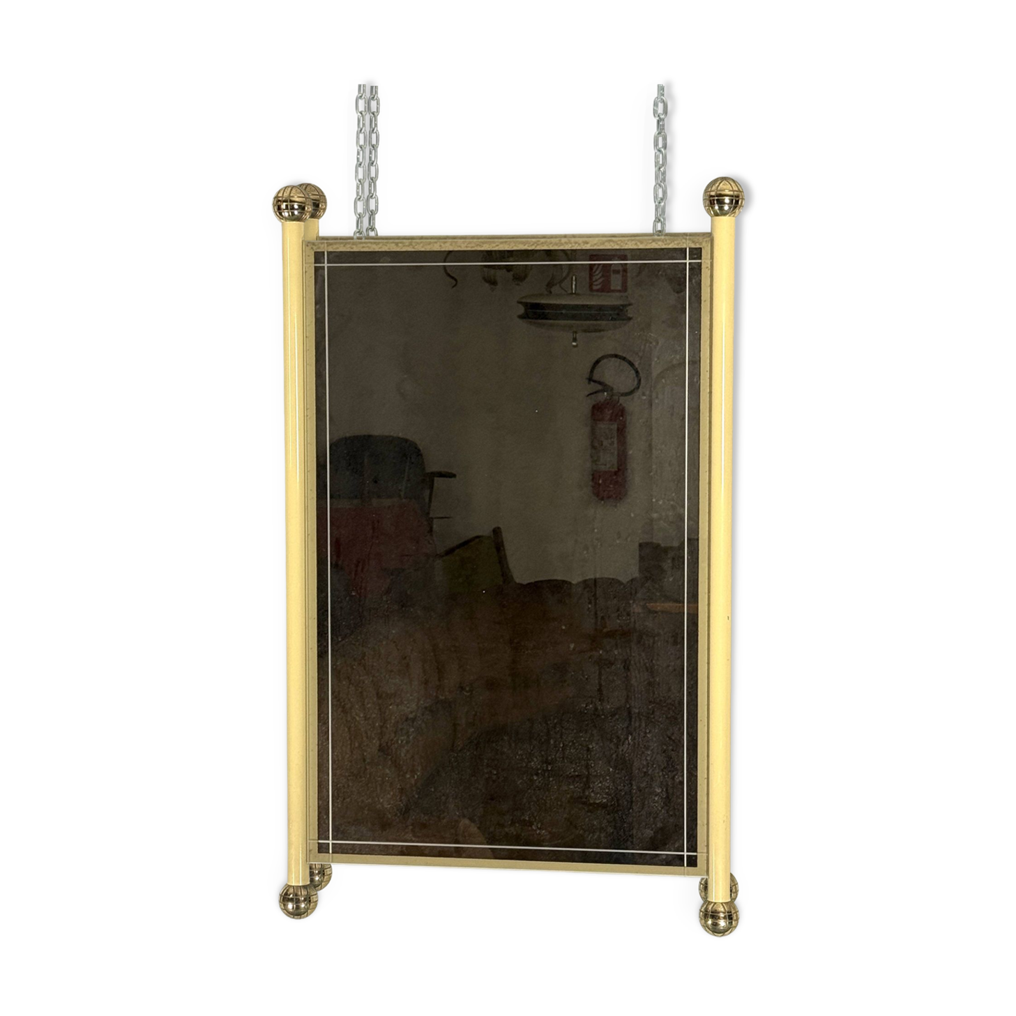 Italian Vintage Mirror in Tommaso Barbi style. Italy 1970s