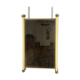 Miroir vintage italien de style Tommaso Barbi. Italie années 1970