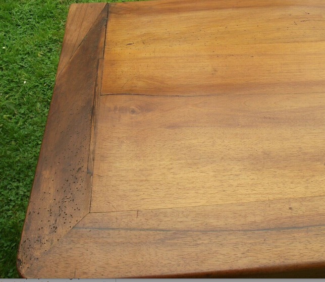 Old chest of drawers in walnut period restoration