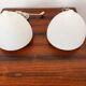 Pair of Czech Opaline Glass Sculptural Table Lamps, 1970s