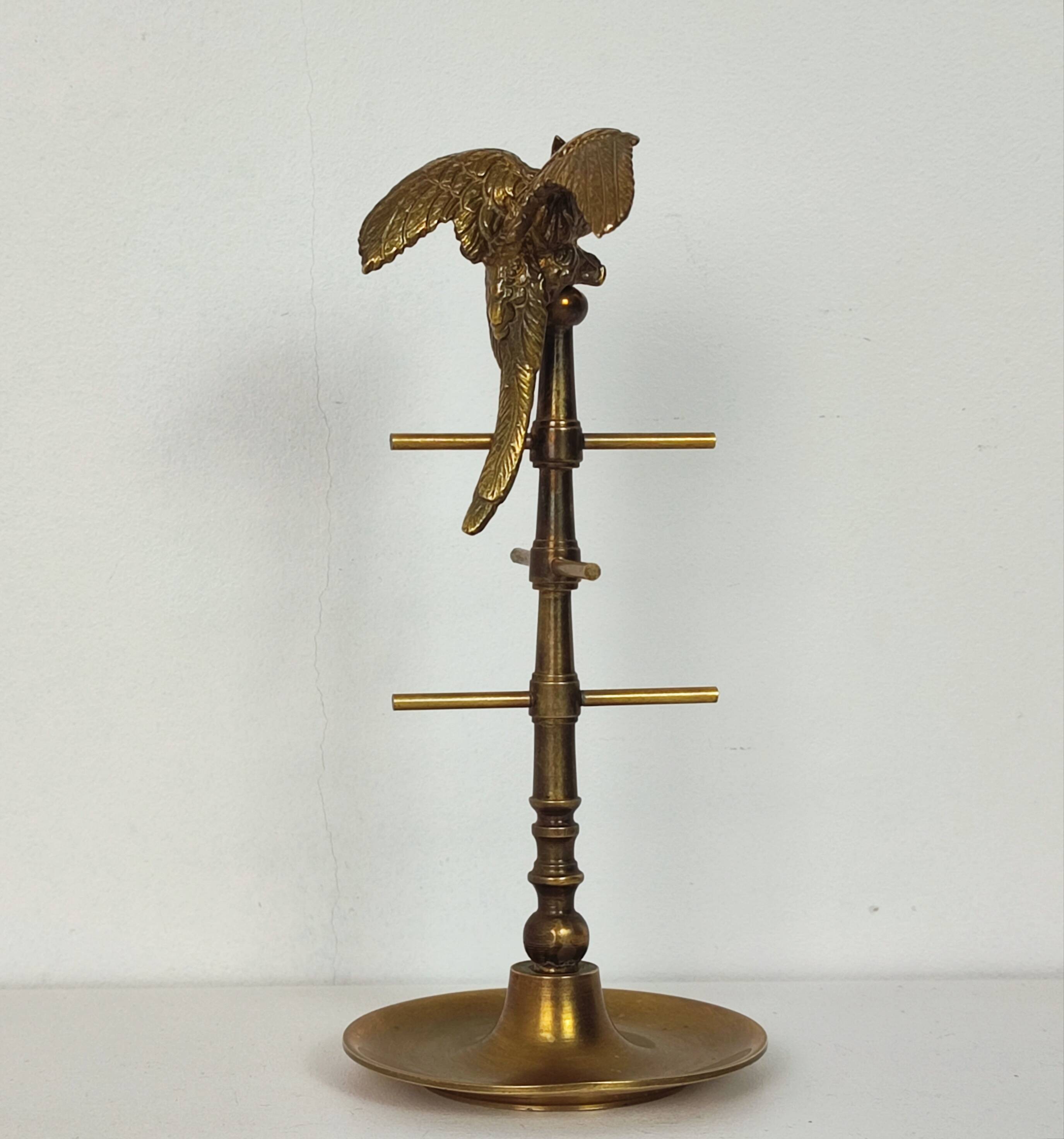 Porte bijoux "perroquet" bronze