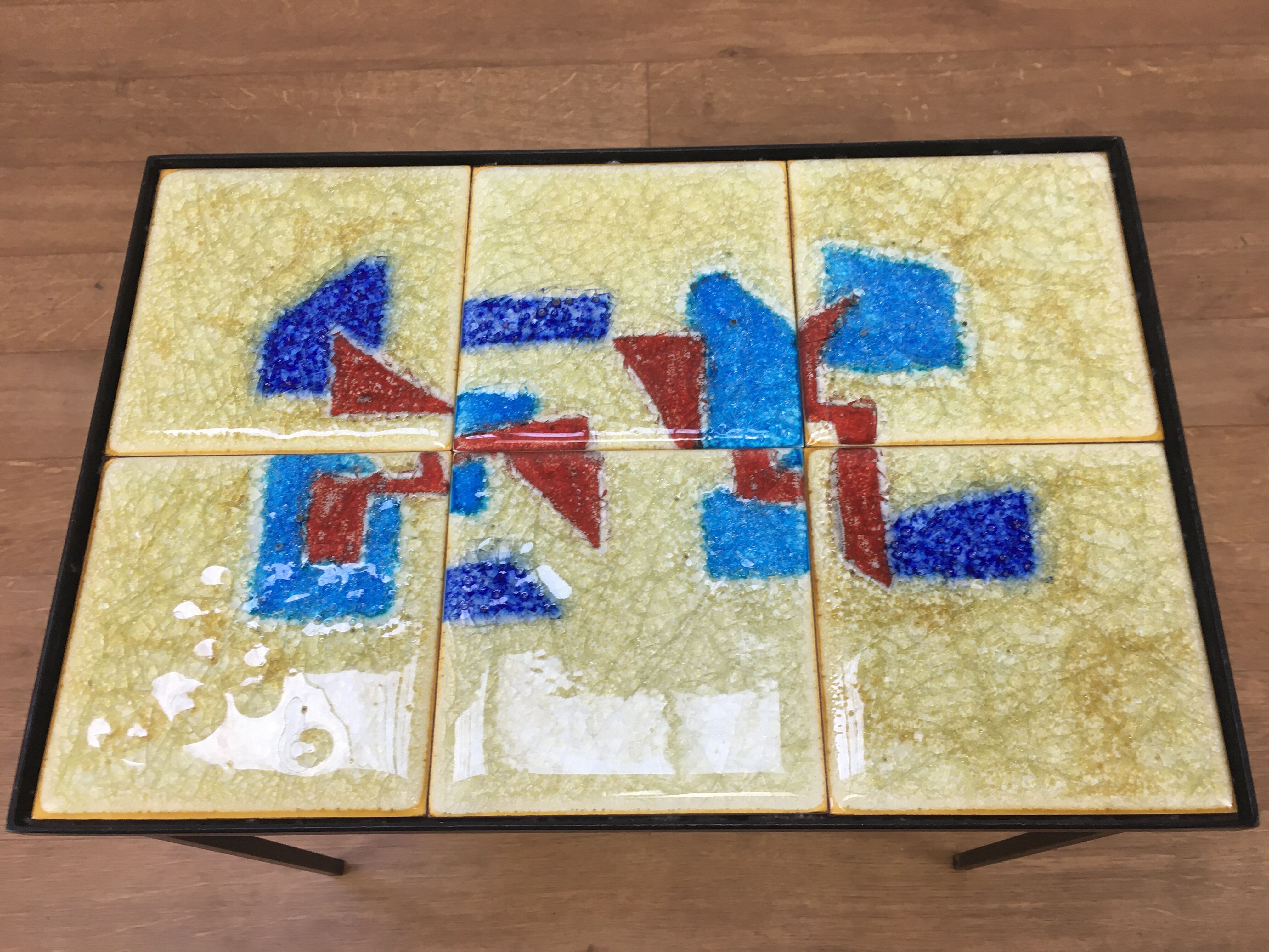 Ceramic side table 50s, modernist style