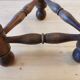 Tabouret tripode paillé des années 50