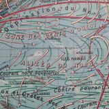 Large vintage school wall map – Pacific Ocean