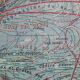 Large vintage school wall map – Pacific Ocean