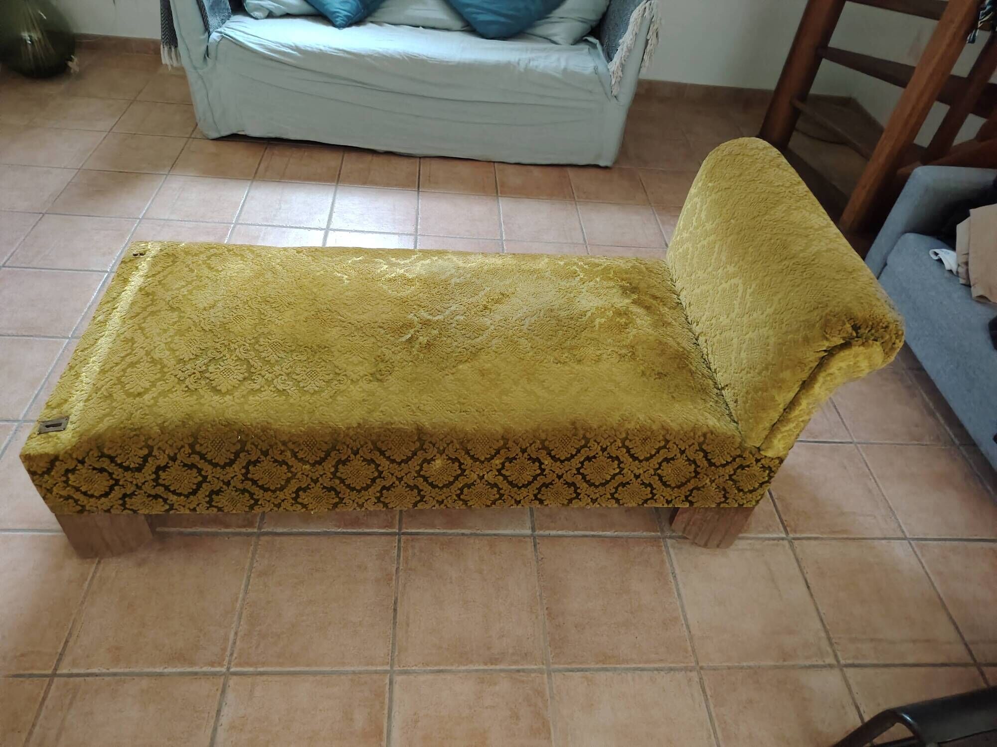Méridienne art déco en velours