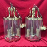 Pair of 20th century vestibule lanterns