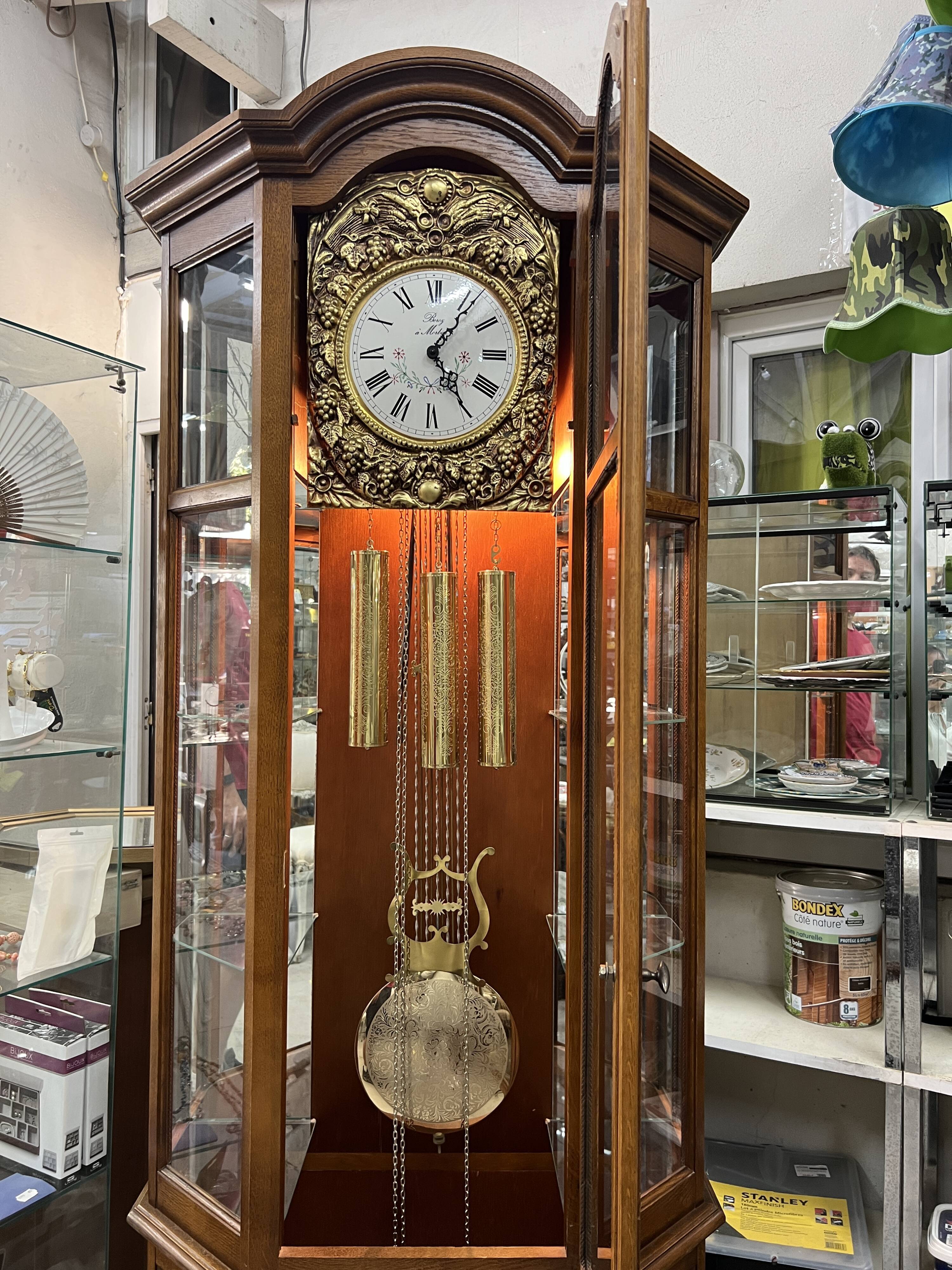 Artisanal Comtoise oak clock