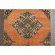 1970s Vintage Turkish Hand-Knotted Wool Cotton Orange Runner Rug 88x337