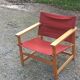 Fauteuil safari en hêtre et toile coton