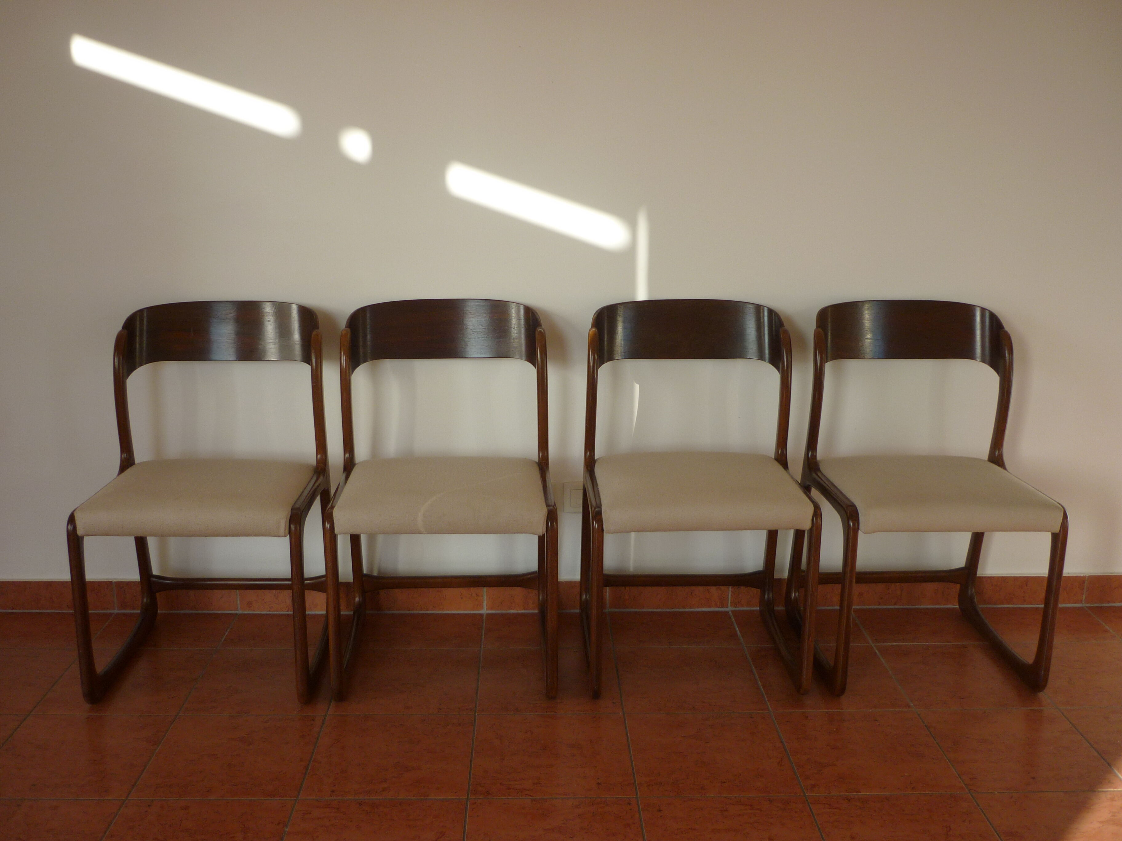 Set of 4 chairs sled Baumann