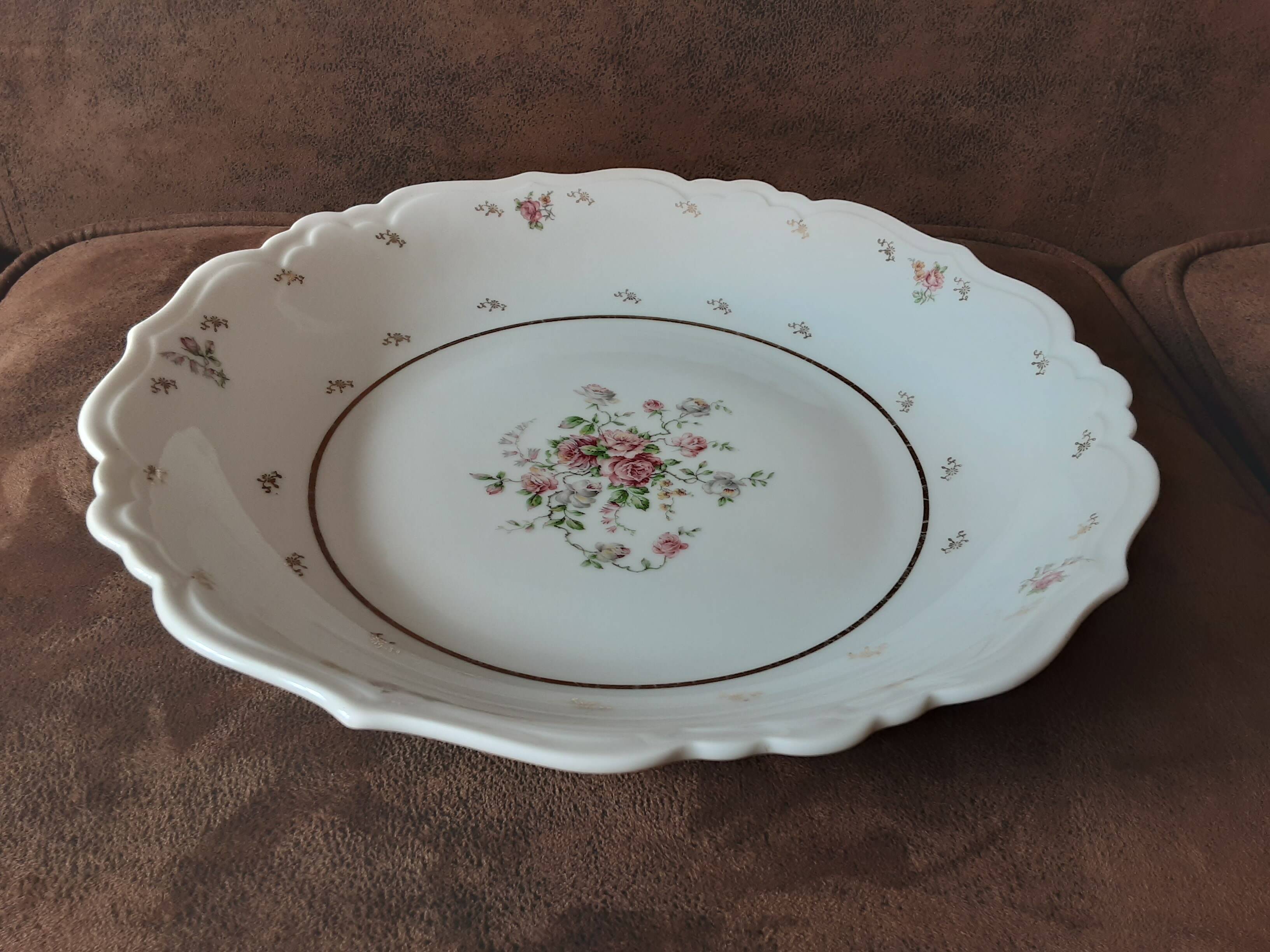 Authentic Julien Michelaud Limoges porcelain round dish