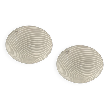 Murano Glass Flushmount Lights Set of 2
