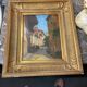 Oil on panel of courregelongue old picturesque street
