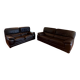 Set of two sofas. High-quality thick bull leather.