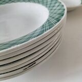 Set of 9 earthenware soup plates – Saint-Amand, decor no. 207 (1941)