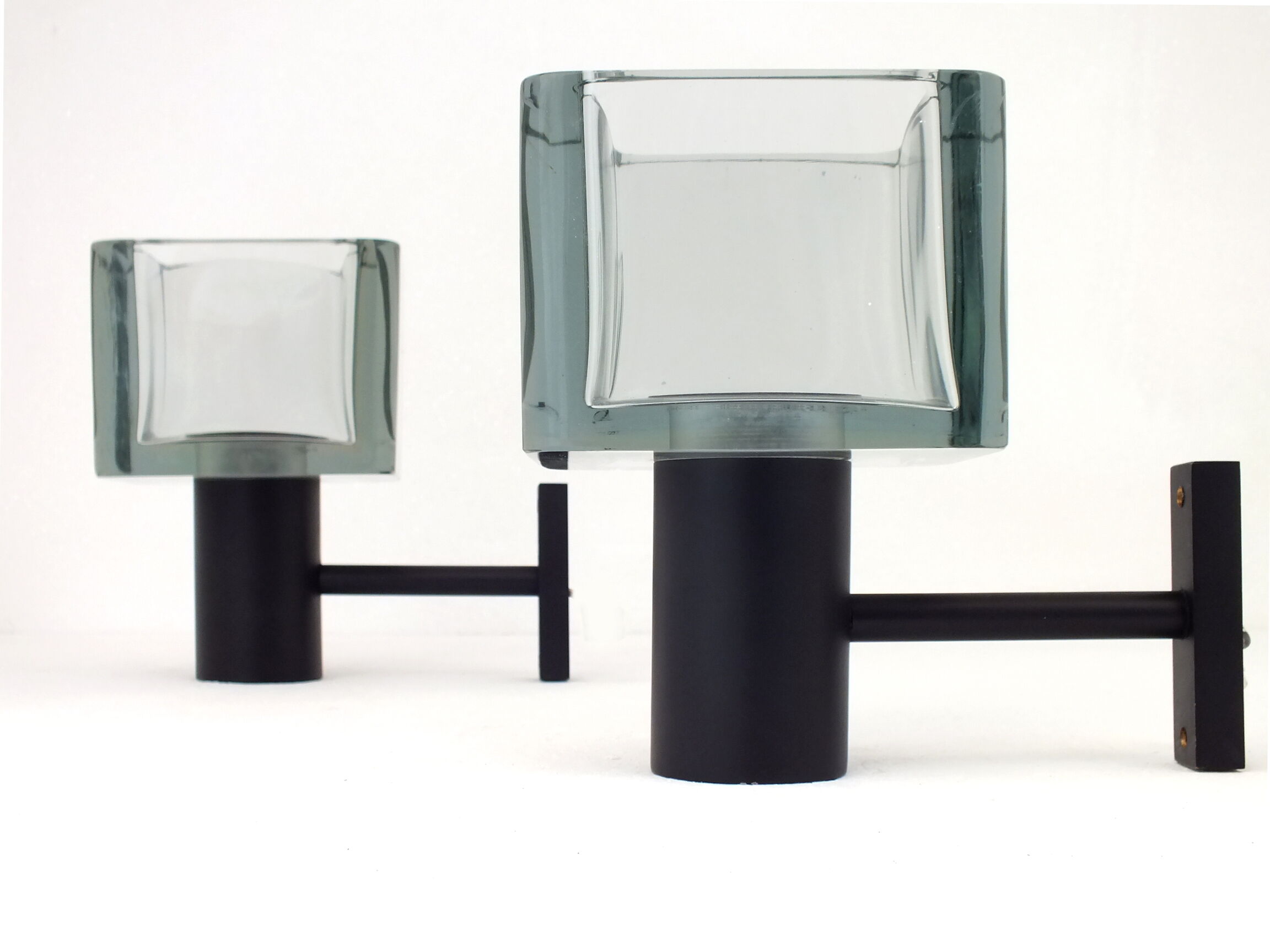 Two wall lamps in glass by Flavio Poli for Seguso Italy, '70s