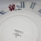 Set of 5 flat plates Spring Digoin