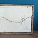 Miroir Cadre bois stuc sculpté dorée patiné dpmc 0923236