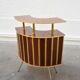 Retro bar gold and Brown and his stool