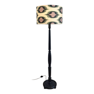 Lampadaire vintage arty en bois