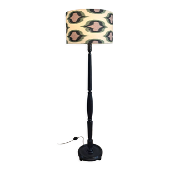 Lampadaire vintage arty en bois peint