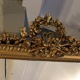 Mirror fireplace mirror with fronton floral decoration wrapped Louis XVI style 165x110cm