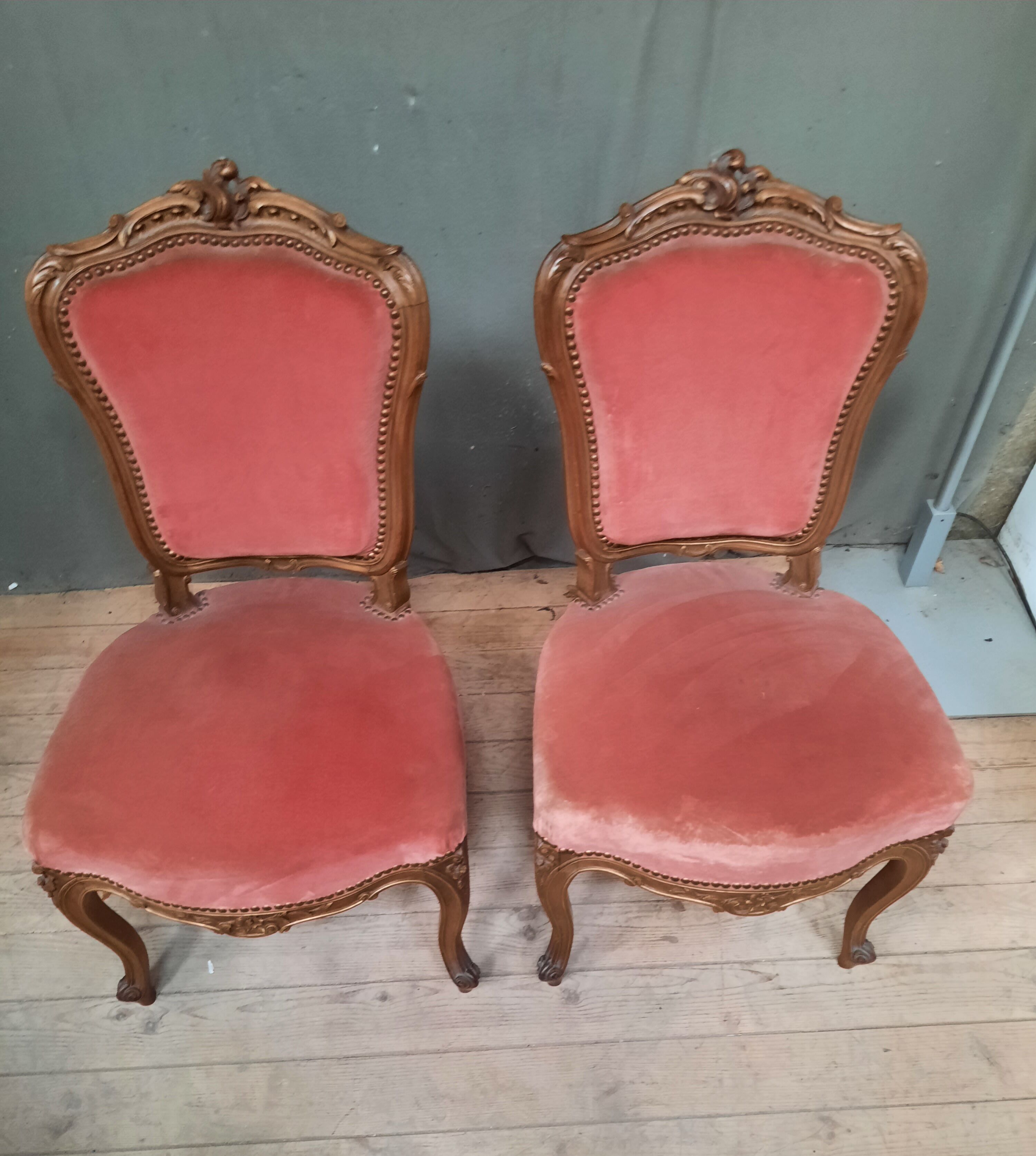 Pair of Louis XV style chairs