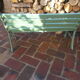 Set of 2 garden benches, for children in cast iron and wood