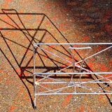 Vintage chrome metal magazine rack