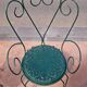 Salon de jardin en fer vert (1 table + 4 chaises)