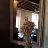 Mirror Napoleon III white waxed gold 117 x 78cm