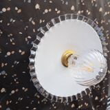 Wall lamp in white opaline