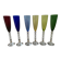 Set of 6 champagne flutes "Véga Flutissimo" in tinted crystal —