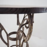 Table d’appoint en fer industriel antique