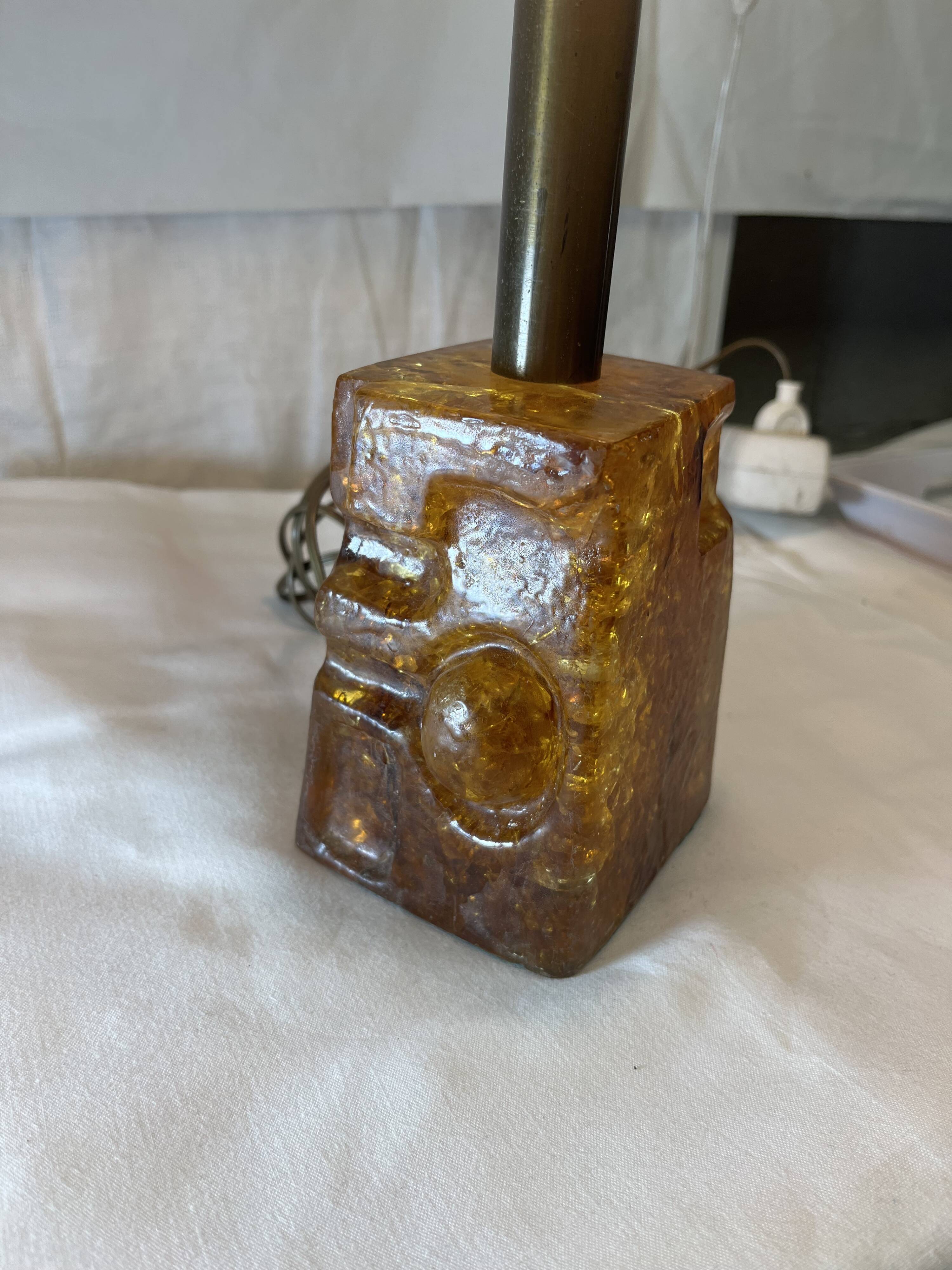 vintage fractal resin lamp 60s/70s