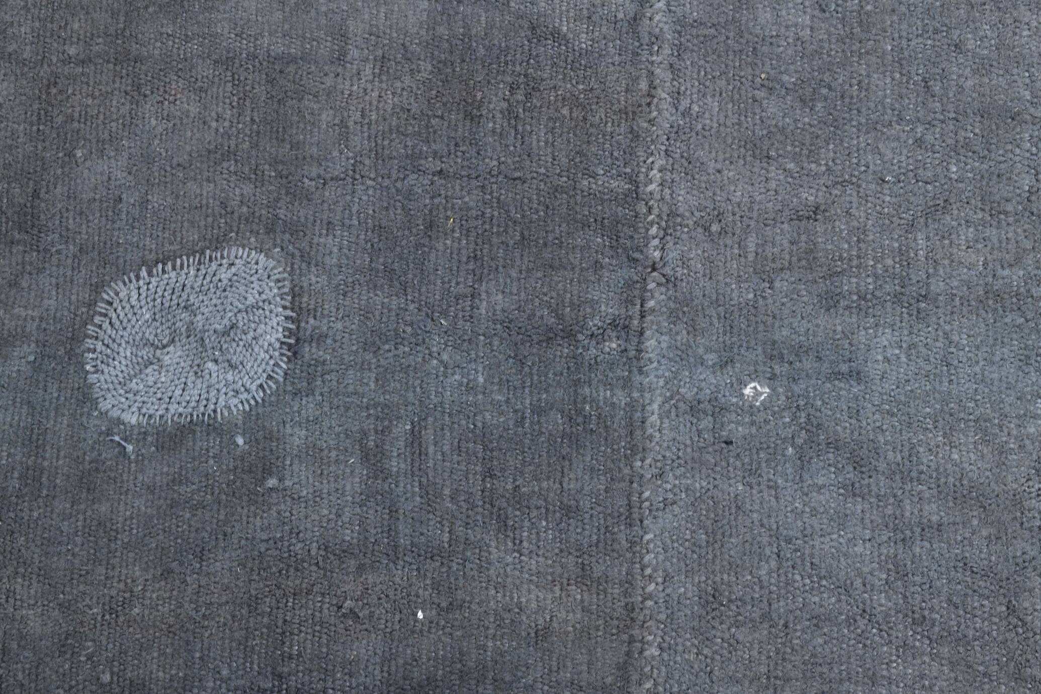 Shades of gray & silver vintage kilim rug