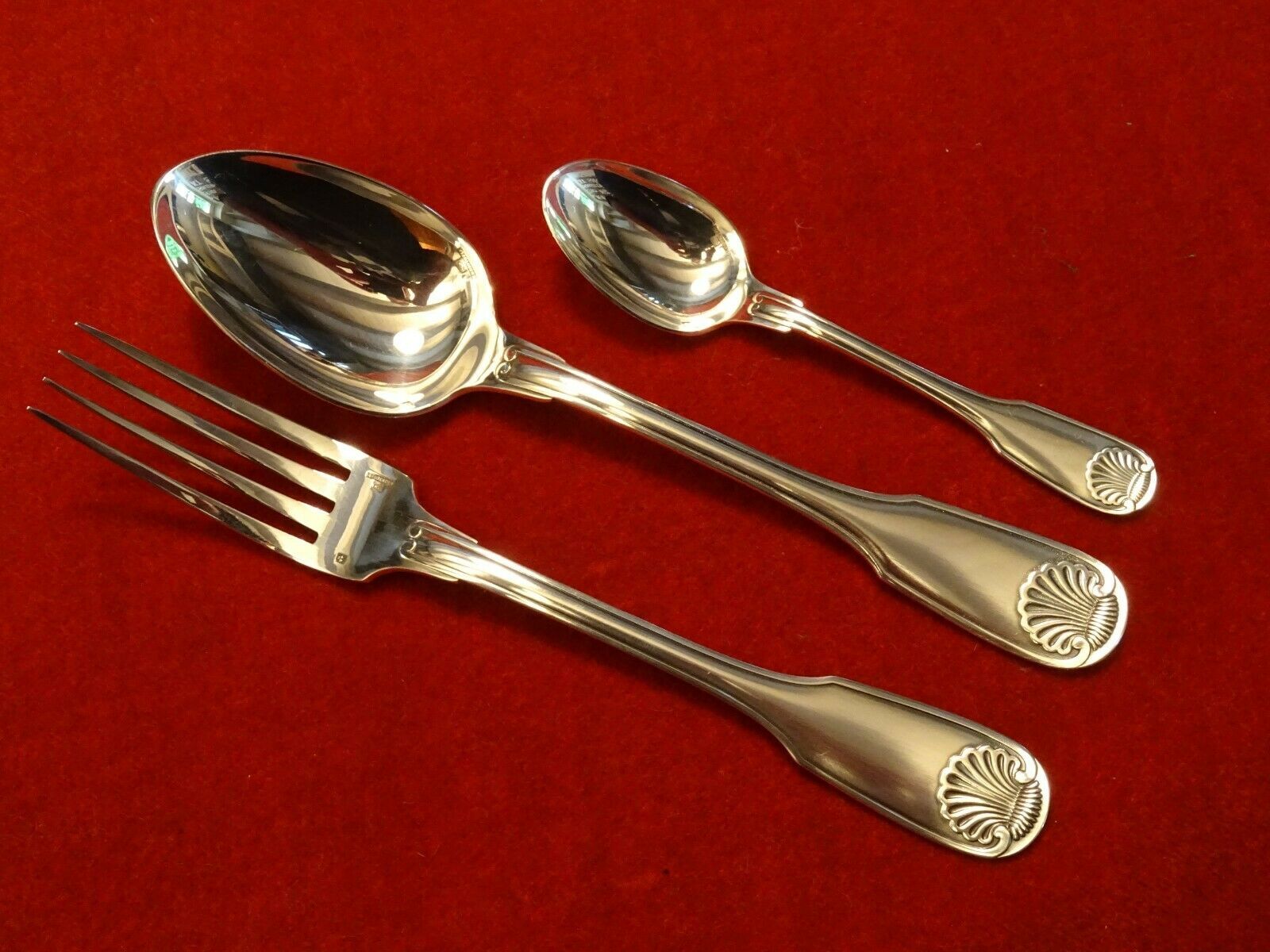 Christofle Vendôme box spoon fork small silver metal spoon
