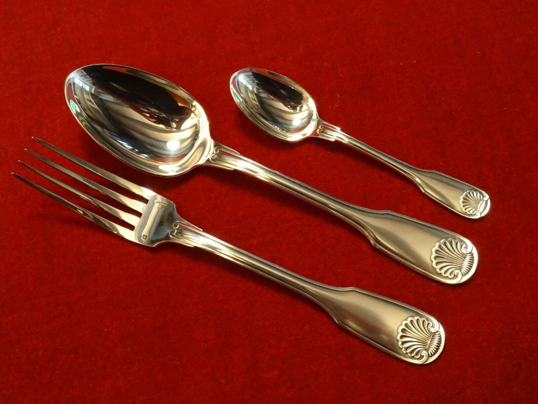 Christofle Vendôme box spoon fork small silver metal spoon