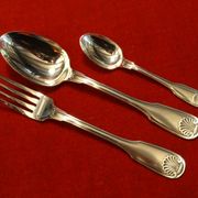Christofle Vendôme box spoon fork small silver metal spoon