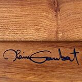 Table basse en bois blond signée Alain Gaubert (XXe siècle )