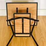 Wood and metal side table