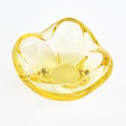 1960s organic modern ashtray, designed by M. Klinger, Zelezny Brod Sklo, Czechoslovakia
