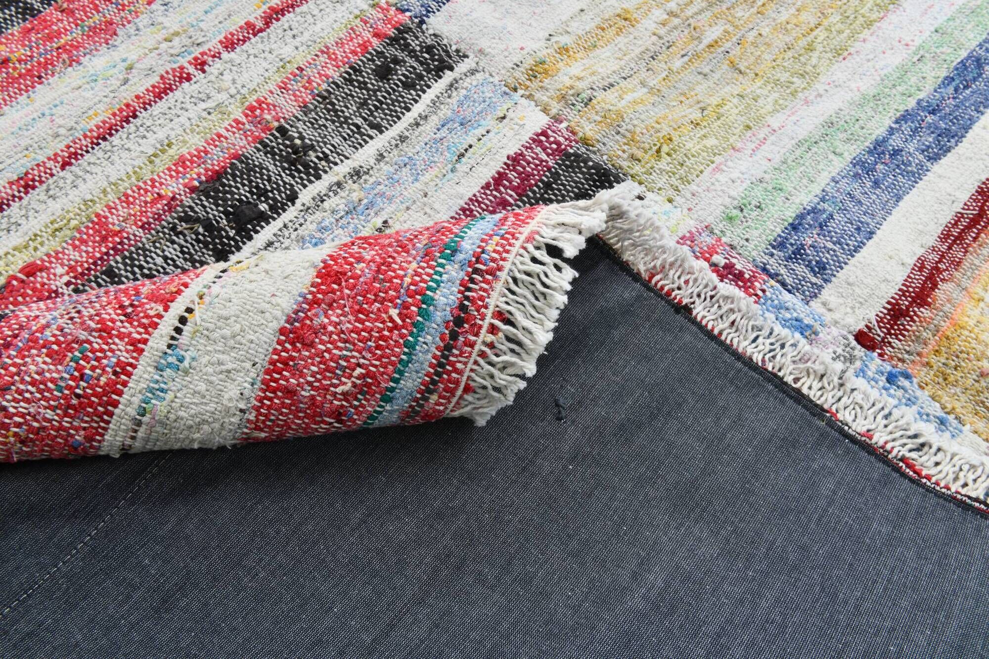 5x8 Shades Of Multicolor Handmade Vintage Kilim Rug, 167x251Cm