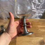Verres à pied étain