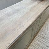 XXL walnut trade counter with multiple drawers